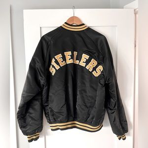Vintage Men’s Pittsburgh Steelers Football Bomber Jacket